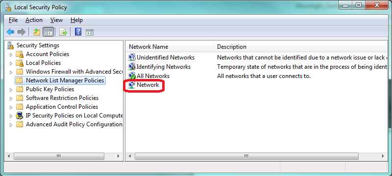 windows 7 stuck on public network